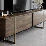Hanah Home Mueble de TV Luxe - Nogal, Oro